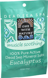 One With Nature Bath Salt Eucalyptus 2.5 Oz - Pack Of 6