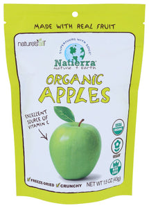 Natierra - Organic Freeze-Dried Apple Slices 1.5 OZ - Pack of 12