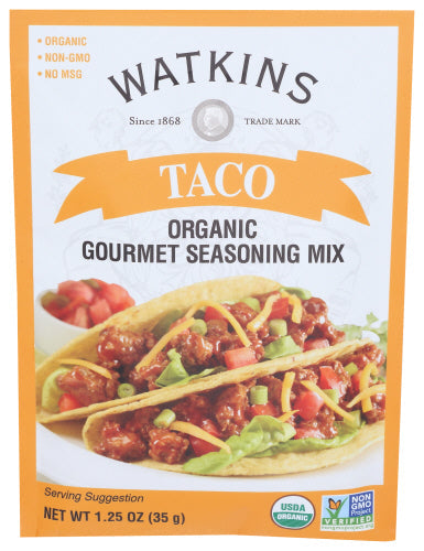 Watkins Seasoning Mix Taco Gourmet 1.25 Oz - Pack Of 12