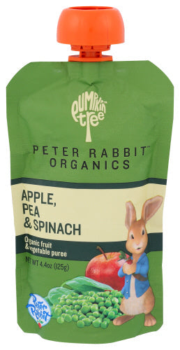 Peter Rabbit Baby Pea Spinach Apple Organic 4.4 Oz - Pack Of 10