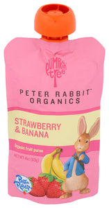 Peter Rabbit Baby Strawberry Banana Organic 4 Oz - Pack Of 10