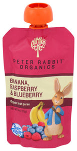 Peter Rabbit Baby Raspberry Banana Blueberry 4 Oz - Pack Of 10