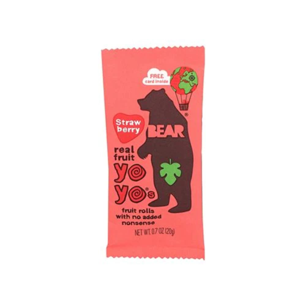 Bear Snacks - Fruit Roll - Strawberry, 0.7oz (Pack of 18)