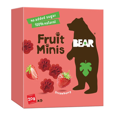 Bear Snacks - Fruit Minis - Strawberry, 3.5oz (Pack of 4)