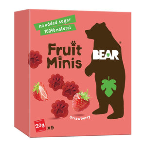Bear Snacks - Fruit Minis - Strawberry, 3.5oz (Pack of 4)
