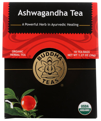 BUDDHA TEAS - ASHWAGANDHA TEA, 18 BAGS (Pack of 6)