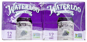 Waterloo Sparkling Water Water Sprklng Grape 144 Fo - Pack Of 2