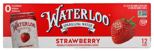 Waterloo Sparkling Water Wtr Sprklg Strwbry 1 144 Fo - Pack Of 2