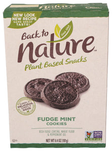 Back To Nature - Fudge Mint Cookies, 6.4 oz