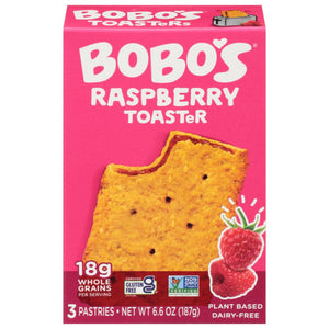 Bobo's - Gluten Free Raspberry Toaster Pastries, 3Ct, 6.6 OZ - Pack of 8