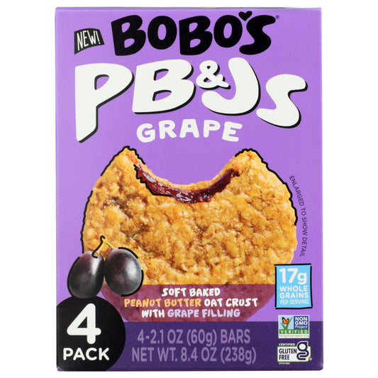 Bobos Oat Bars - Oat Bars - PB&J Grape, 8.4oz (Pack of 6)