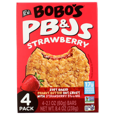 Bobos Oat Bars - Oat Bars - PB&J Strawberry, 8.4oz (Pack of 6)