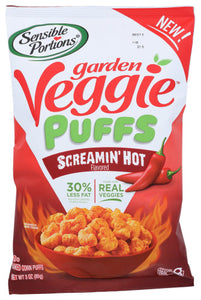 Sensible Portions Garden Veggie Puffs Screamin' Hot (3 oz - Pack of 6)