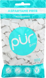 Pur Gum Wintergreen 55pc 2.72 Oz - Pack Of 12