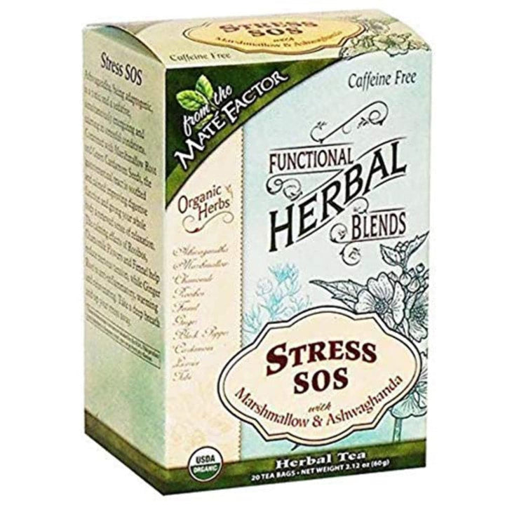 The Mate Factor - Stress SOS with Marshmallow and Ashwagandha Herbal Tea, 2.12 oz