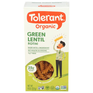 Tolerant - Organic Green Lentil Rotini Pasta