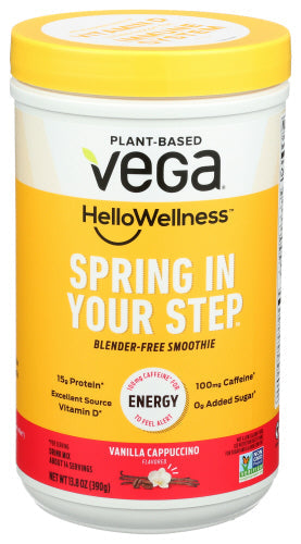 Vega Plant Protein Energy Vanilla Cap 13.8 Oz - Pack Of 1