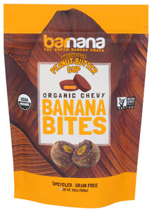 Barnana - Bites Banana Peanut Butter Cup Chocolate Organic, 3.5 Oz - Pack of 12