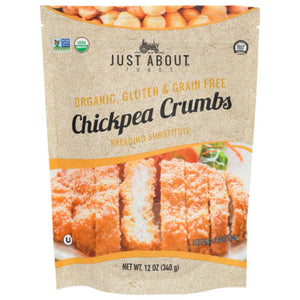 Just About Foods - Organic & Gluten Free Chickpea Crumbs 12 OZ - (Pack of 6)