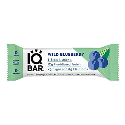 Iq Bar - Bar - Blueberry, 1.6oz (Pack of 12)