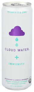 Cloud Water - Immunity Water Organic Sparkling Blackberry Lemon Rosemary, 12 Floz (Pack Of 12)