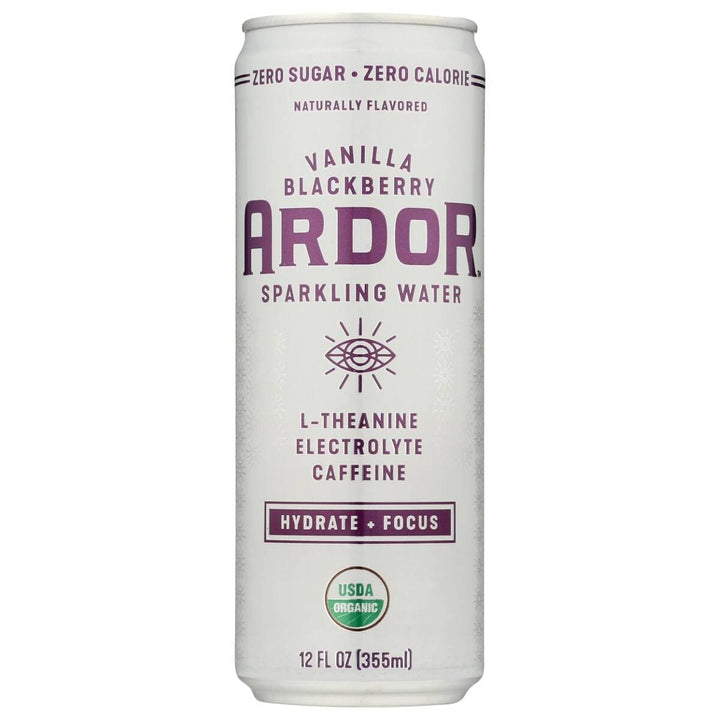 Ardor Organic Inc - Vanilla & Blackberry Sparkling Water 12 Fl Oz - Pack of 12