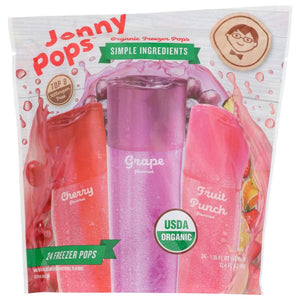 Jonnypops - Organic Freezer Pops Variety Pack 24Pc 32.4 FO - Pack of 6