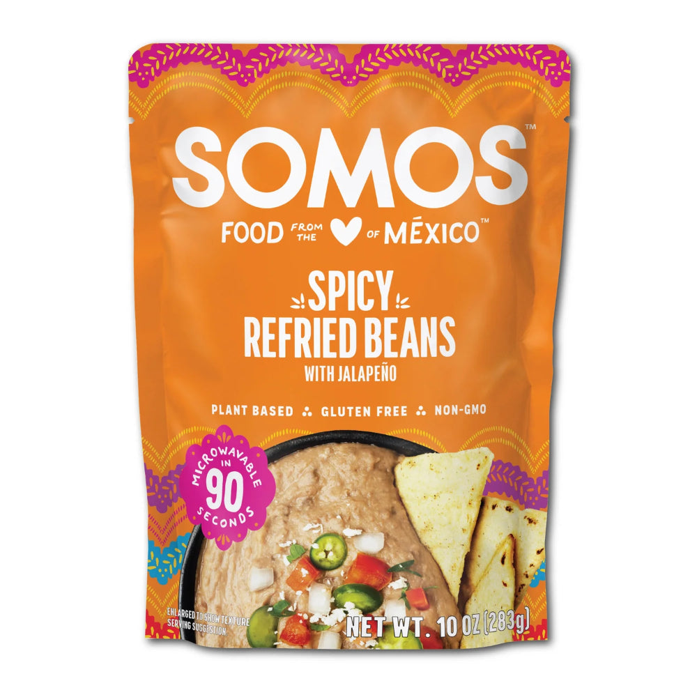 SOMOS - Spicy Refried Beans 10OZ ( Pack of 6)