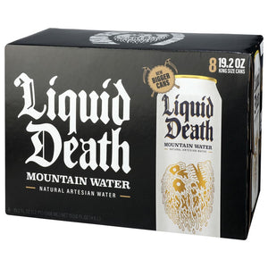 Liquid Death - Mountain Still Water, 8-Pack, 153.6 Fl Oz | Pack of 3