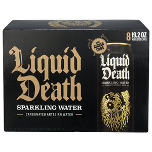 Liquid Death - Sparkling Mountain Water, 8-Pack, 153.6 Fl Oz | Pack of 3