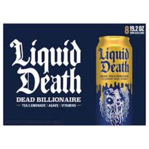 Liquid Death - Dead Billionaire Iced Tea, 8 Pack, 153.6 Fl Oz | Pack of 3