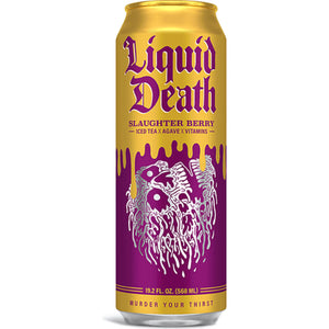Liquid Death - Slaughter Berry Tea, 19.2 Fl Oz | Pack of 12