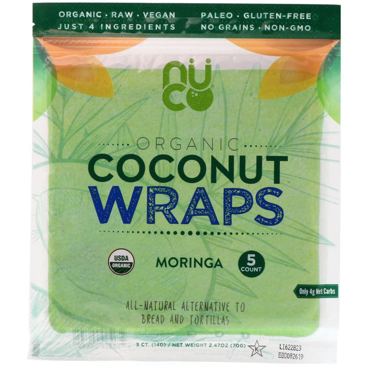 NUCO - Organic Coconut Wraps Moringa - 2.47oz