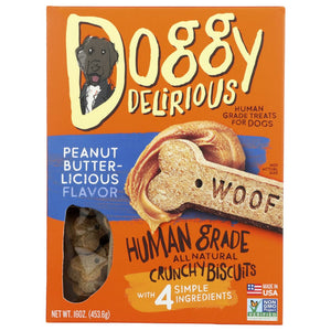 Doggy - Delirious Crunchy Peanut Butter-Licious Bones, 16 oz