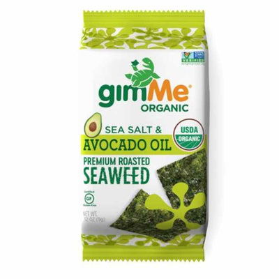 Gimme - Seaweed Snack - Roasted Sea Salt & Avocado, 0.32oz (Pack of 12)