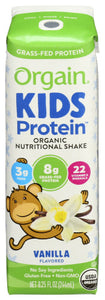 Orgain Kid Protein Ready-to-Drink Vanilla Organic  8.25 Fo - Pack Of 12