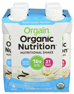 Orgain Vegan Protein Ready-to-Drink Vanilla 4-Pack Organic 44 Fo - Pack Of 3