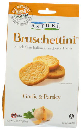 Asturi - Bruschettini Garlic & Parsley, 4.23 OZ - Pack of 12