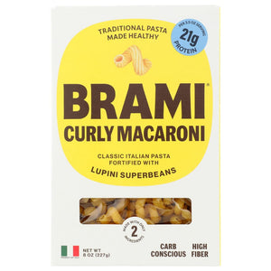 Brami Lupini - Semolina Macaroni Lupini Pasta, 8 oz - Pack of 6