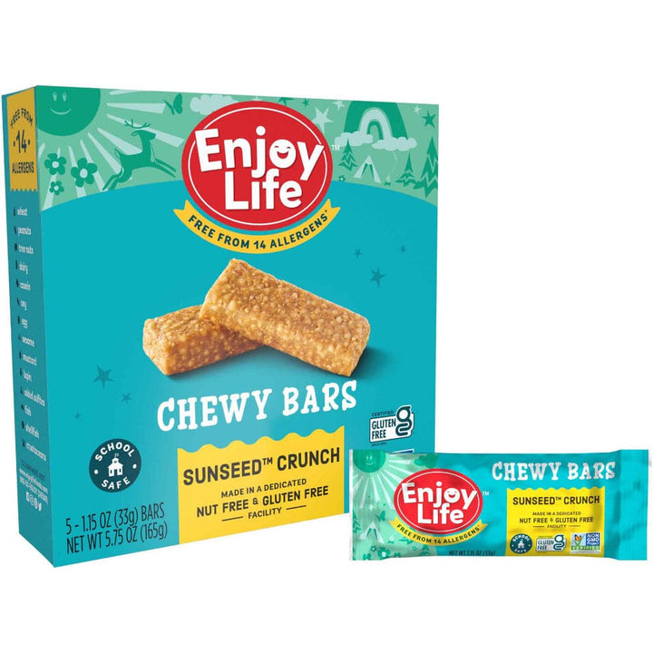 Enjoy Life - Chewy Bars Gluten Free Sunseed Crunch 5 OZ - Pack of 1