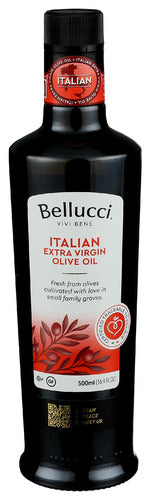 Bellucci - Premium Olive Oil 100% Extra Virgin, 500 Ml - Pack of 6