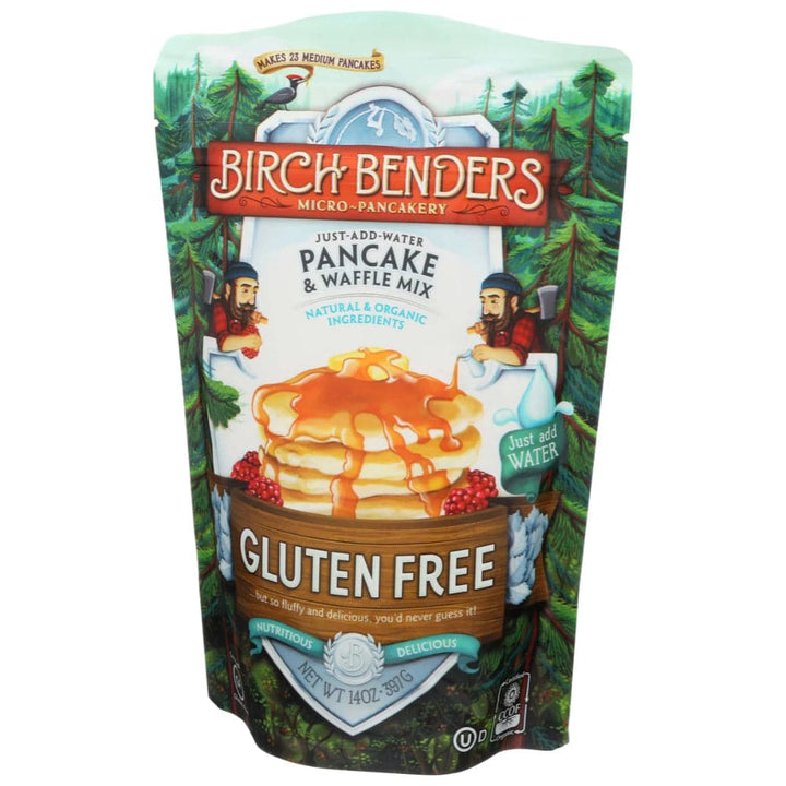 Birch Benders - Pancake & Waffle Mix Gluten Free Plain, 14 oz