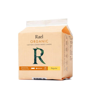 Rael - Organic Cotton Cover Panty Liners, Regular 20 EA - Pack of 1