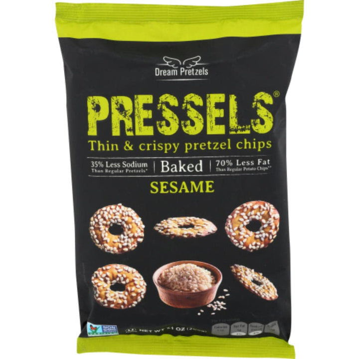 Dream Pretzels - Pressels Sesame Baked Thin & Crispy Chips, 7.1 Oz