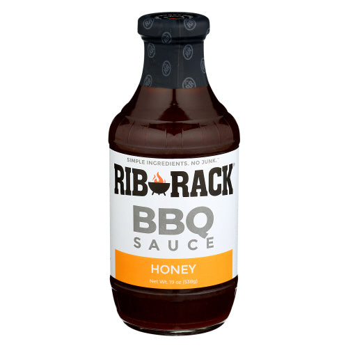 Rib Rack Sauce BBQ Sweet Honey 19 Oz - Pack Of 6