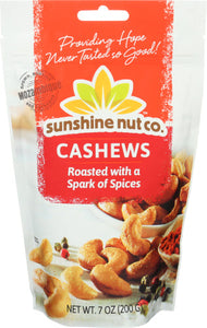 Sunshine Nut Company Cashews Rstd Spices 7 Oz - Pack Of 6