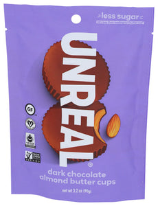 Unreal Choc Dk Almond Butter Cup 3.2 Oz - (Pack of 6)