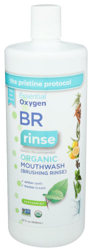 Essential Oxygen - Oral Care Peppermint Organic Brushing Rinse, 16 Flo