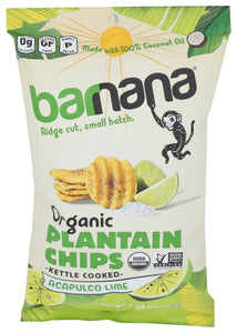 Barnana - Plantain Chips Acapulco Lime, 5oz | Pack of 6