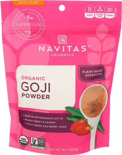 NAVITAS GOJI POWDER ORG 8 OZ - Pack of 1